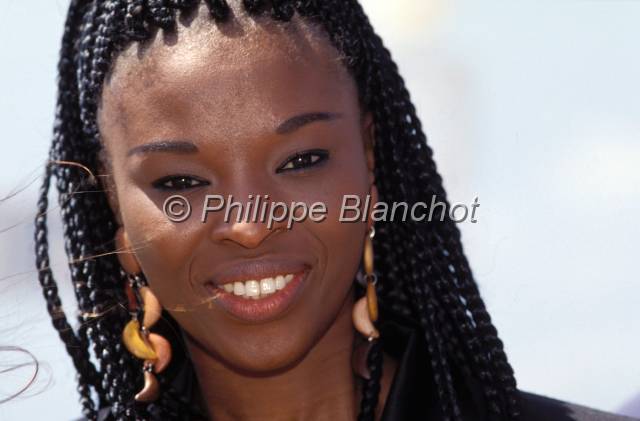 miss senegal.JPG - Miss Sénégal sur le plateau de M6Cannes 1994